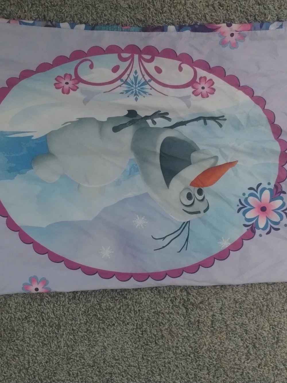 Disney Frozen Elsa & Anna Kids Bedding Pillowcase - Blue